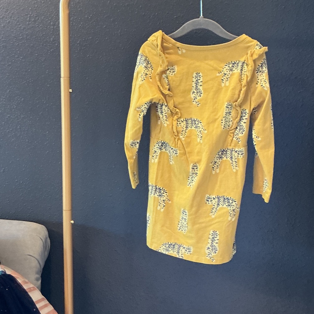 Yellow Dress with Animal Print